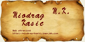 Miodrag Kašić vizit kartica